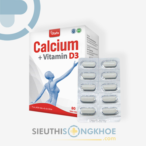 Calcium + Vitamin D3 Titafa Hỗ Trợ Tăng Cường Sức Khoẻ Xương Khớp Hộp 80 Viên