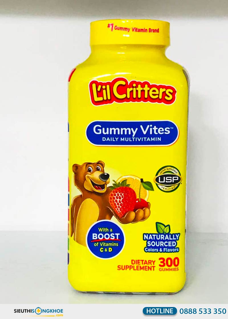 kẹo dẻo l'il critters gummy vites completes multivitamin 300 viên