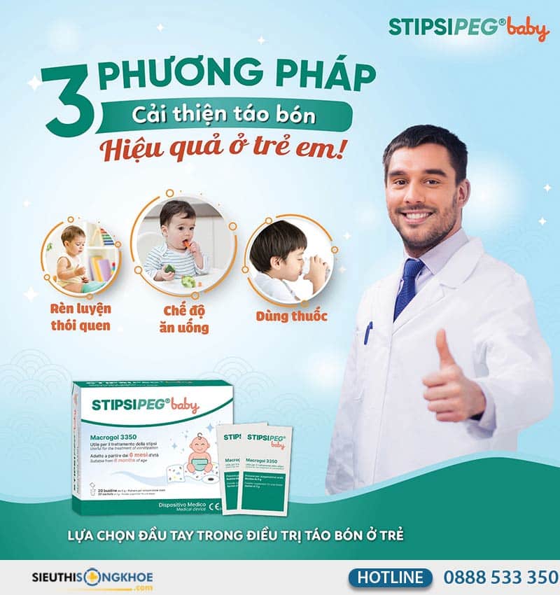 trị táo bón ở trẻ nhỏ