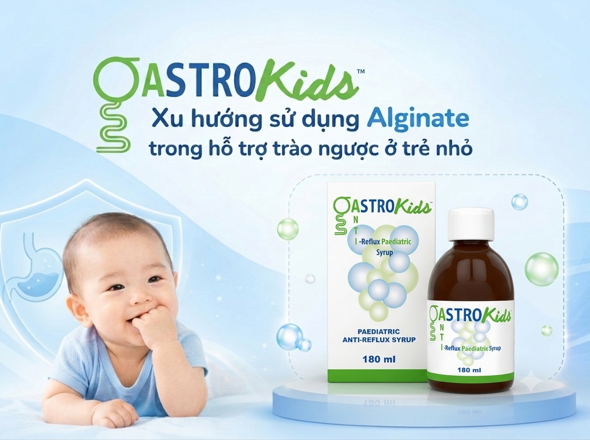 Gastrokids là siro uống thuộc nhóm thiết bị y tế của Ý, hỗ trợ kiểm soát trào ngược và giảm nôn trớ ở trẻ sơ sinh và trẻ nhỏ