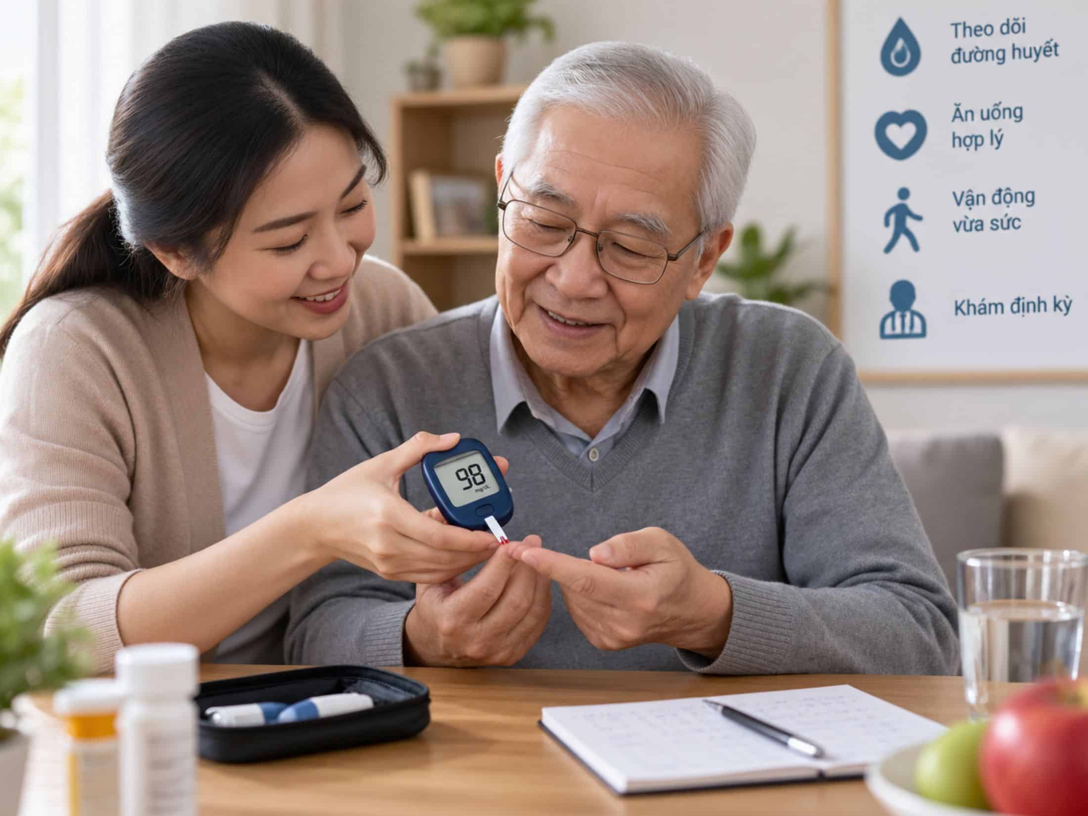 Người trên 70 tuổi nên theo dõi đường huyết như thế nào?